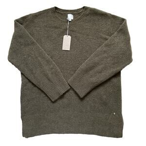 Des Petits Hauts Bastia Sweater Pullover Size 2, Olive Green Alpaca Wool New